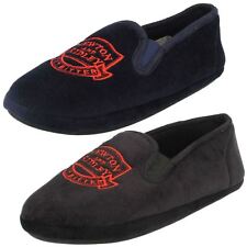 Men's Silent Night Black / Navy Full Slippers : Newton Ridley