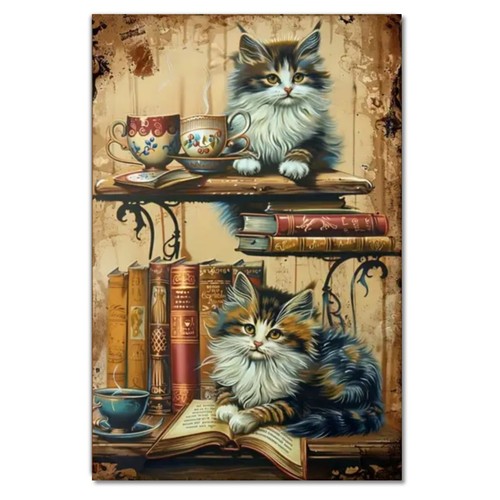 Cute kittens bookshelf - cute,