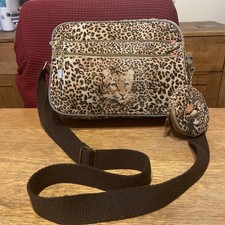 Butler & Wilson Leopard Cross Body Bag And Coin Purse.