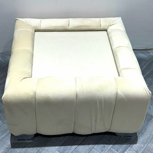 Plush cream velvet square - cream,
