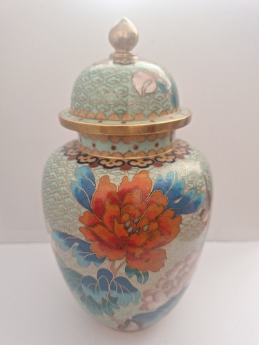 Chinese cloisonne vase and - cloisonne,