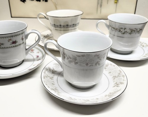 Mismatched china tea cups - mismatched,