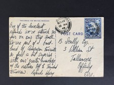 GRENADA 1948 2½d ON LOCAL POSTCARD TO TULLAMORE OFFALY IRELAND