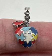 Jigsaw Heart Autism Charm for