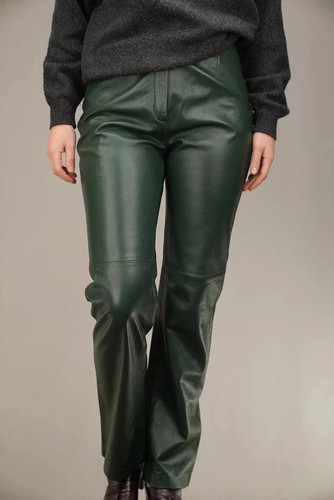 New women green leather - new,