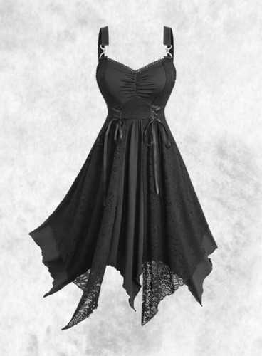 New black gothic lace - new, layered
