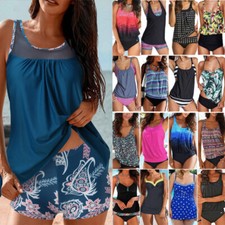 Women Lady Tankini Set Bikini Swimwear Swimsuit Beach Swimming Costume Size 8-22