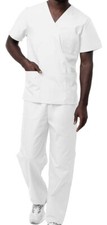 Sivvan Men Women Unisex Classic Scrub Set V-neck Top  Pants Hospital Uniforms XS