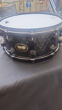 ?14" x 6" BLACK STEEL SNARE DRUM BY WHD. NEVER USED. IMMACULATE CONDITION?