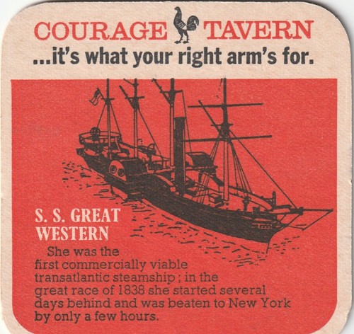 Beer mat courage brewery - brewery,