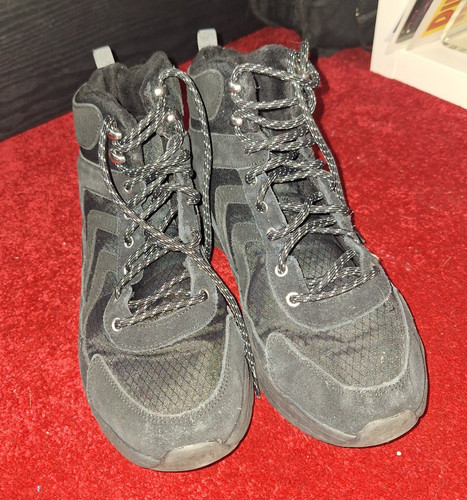 Skechers black leather - skechers, lace-up