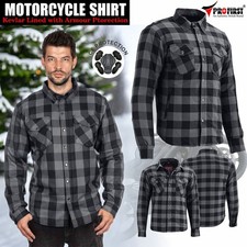 Lumberjack Biker Motorbike Kevlar Shirt Made with Kevlar Febric CE Approved Mens