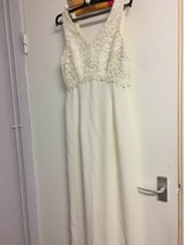 Women's Size 12 Victoria Jane By Ronald Joyce Ivory Wedding Dress