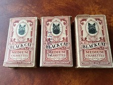 Vintage Carreras Black Cat Empty 10's Cigarette Packets x 3