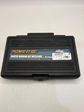 POWERTEC 71051 Router Template Guide Set | 10pc Solid Brass Guides w/Molded Carr