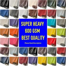 Faux Leatherette Vinyl Upholstery Fabric *Fire Retardant* HEAVY 600GSM 55" Wide
