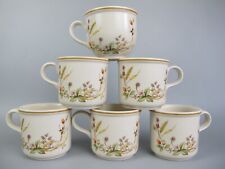 Marks & Spencer Harvest Mugs x 6. Oven to Table Ware 1418. Vintage M&S set 250ml