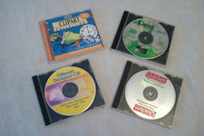 VINTAGE WINDOWS PC ART & DESIGN CD'S, CLIP ART LAND DESIGNER, QUICKEN 4 DESIGNER