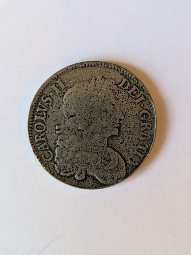 Charles 2nd silver half - charles, crown
