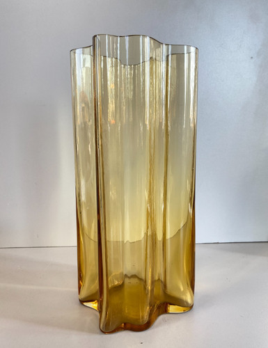 Modernist amber glass - modernist, vase