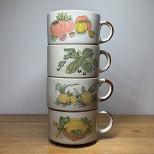 4 Ceramic Soup Cups Mugs Bowls