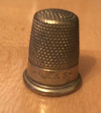 Rare Antique 1900s Number 3 Olney Amsden & Son Gold Metal Collectible Thimble