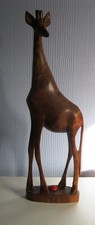 Wooden Giraffe Ornament from South Africa, 15 inches high.