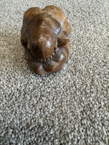 Vintage hand carved wooden - carved,