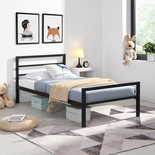 City black metal bed frame - metal,