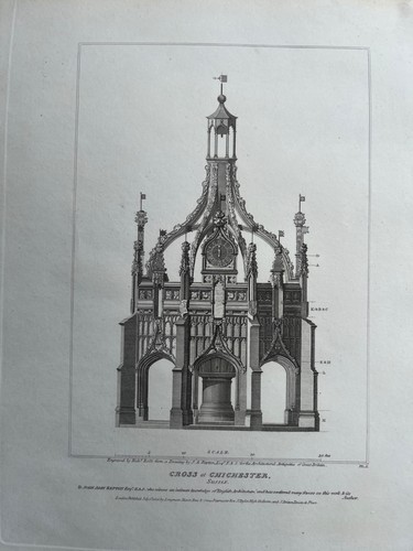 1806 antique print chichester - antique, print;