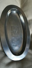 Vintage Pewter Oval Serving
