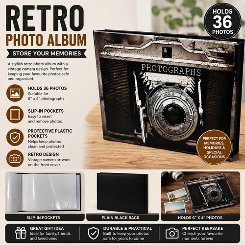 Retro photo album - retro,