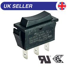 Momentary (On)-Off-(On) Rocker Switch 11mm x 30mm, 16A 250Vac 20A 12Vdc, SPDT