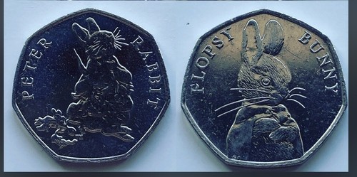 2018 peter rabbit 50p - 50p, flopsy