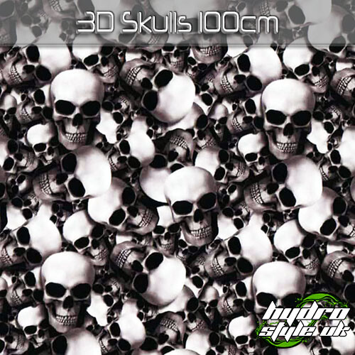 Skulls flames hydrographics - 3d,