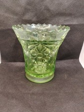 Vintage Probably Art Deco Green Glass Vase Read Description