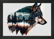 Wild Wolf Nature Framed Wall