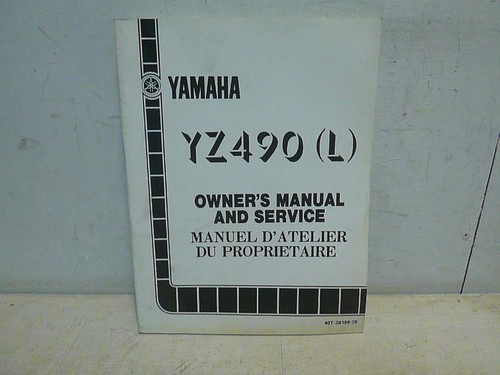 Yamaha yz490 owner service - yamaha,