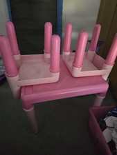Kids/girls Study Table And 2 Chairs