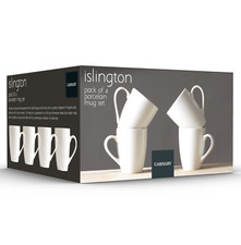 Carnaby white porcelain mugs - white,