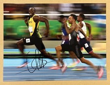 Usain Bolt hand signed Photo