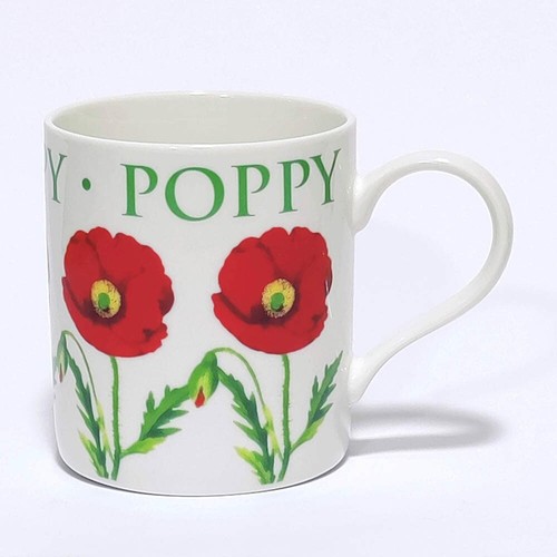 Poppy design fine china mug - design,