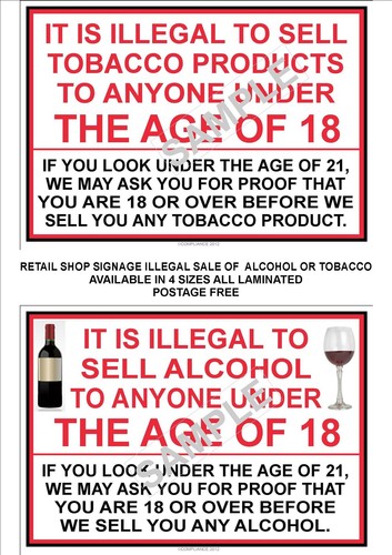 Retail shop store a4 signs - store, x