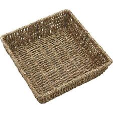 Seagrass Storage Basket Trays Hand Woven Natural Storage Display Shelf Baskets 