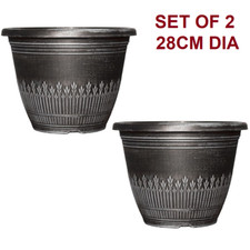 Planters Set of 2 Round 28cm