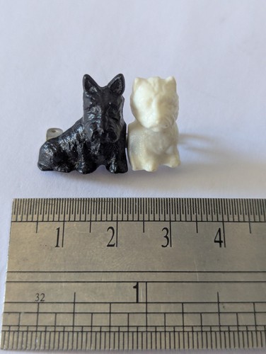 Black white scottie - white,