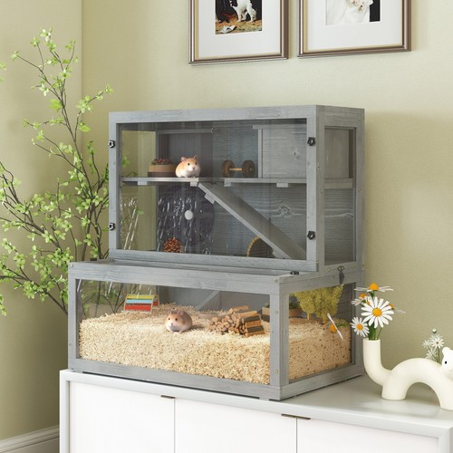 Wooden hamster cage - wooden,