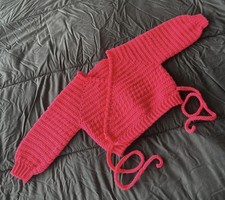 Beautiful Soft Baby Ballet Wrap Cardigan - Vivid Pink - 1-2 years