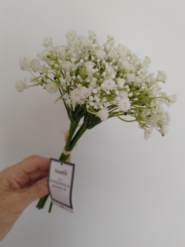 Faux gypsophila bundle - bundle, (white)