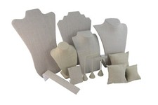 Grey Linen Jewellery Displays